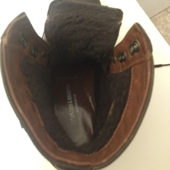 Johnston & Murphy Brown Leather  Shearling Ankle Boots Men’s 8.5 M  Memory  Foam main image 16